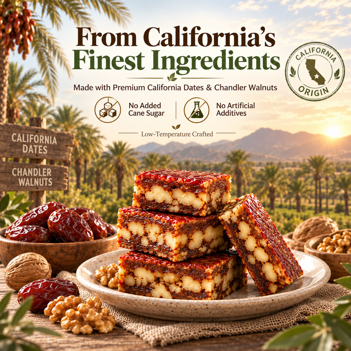 🌿Natural Jujube Walnut Energy Bites – Premium Date & Walnut Snack with Plant-Based Nutrition-FDA