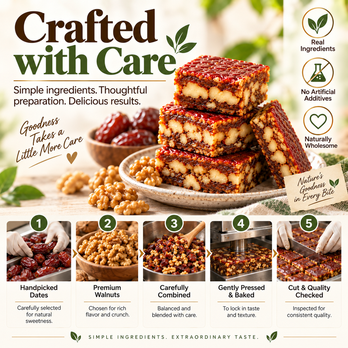 🌿Natural Jujube Walnut Energy Bites – Premium Date & Walnut Snack with Plant-Based Nutrition-FDA