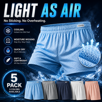 Men’s Ice Silk Boxer Shorts – Breathable & Quick-Dry Comfort-NEX