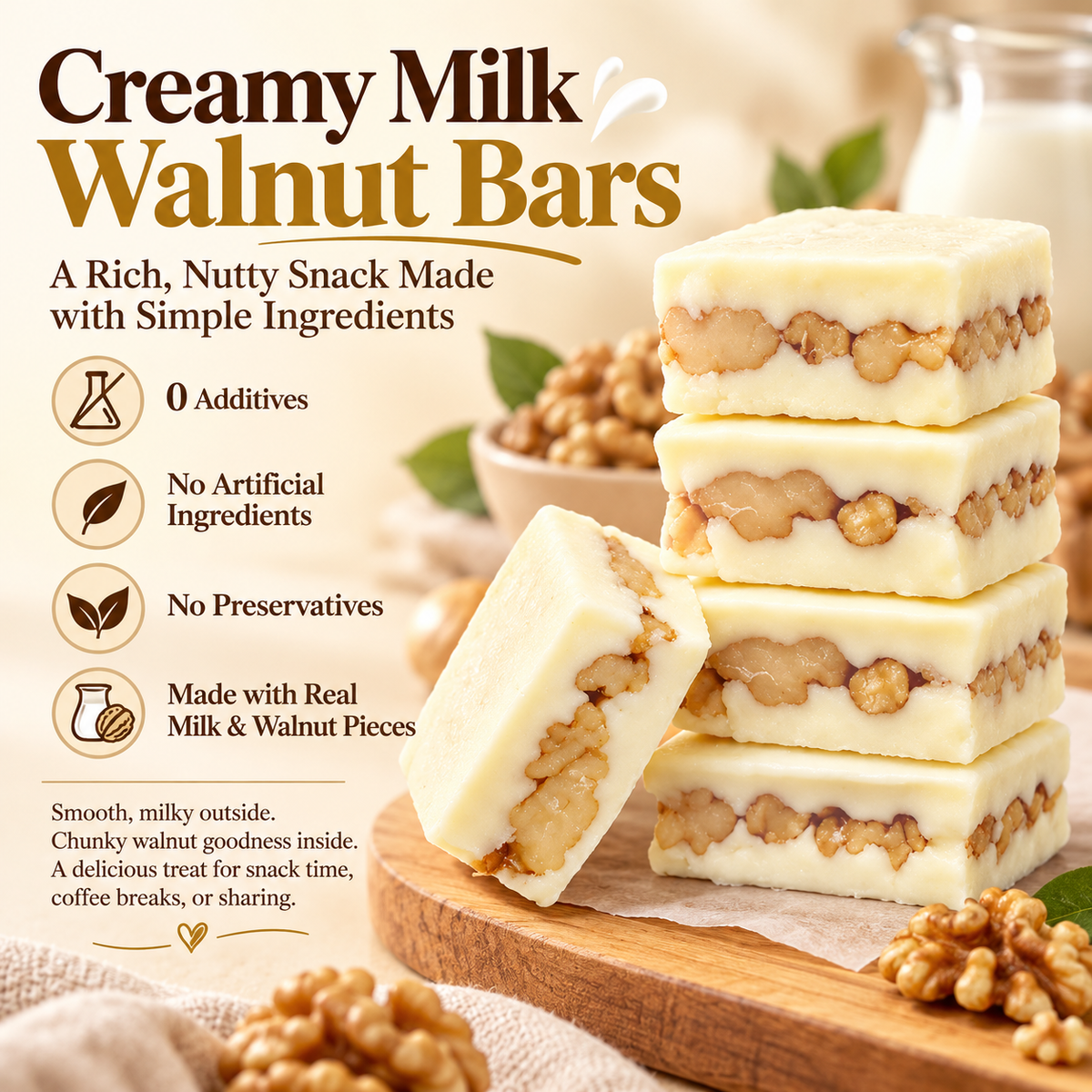 Delicious Milk Pie with Walnuts-One Bite and You’ll Want Another -NEX