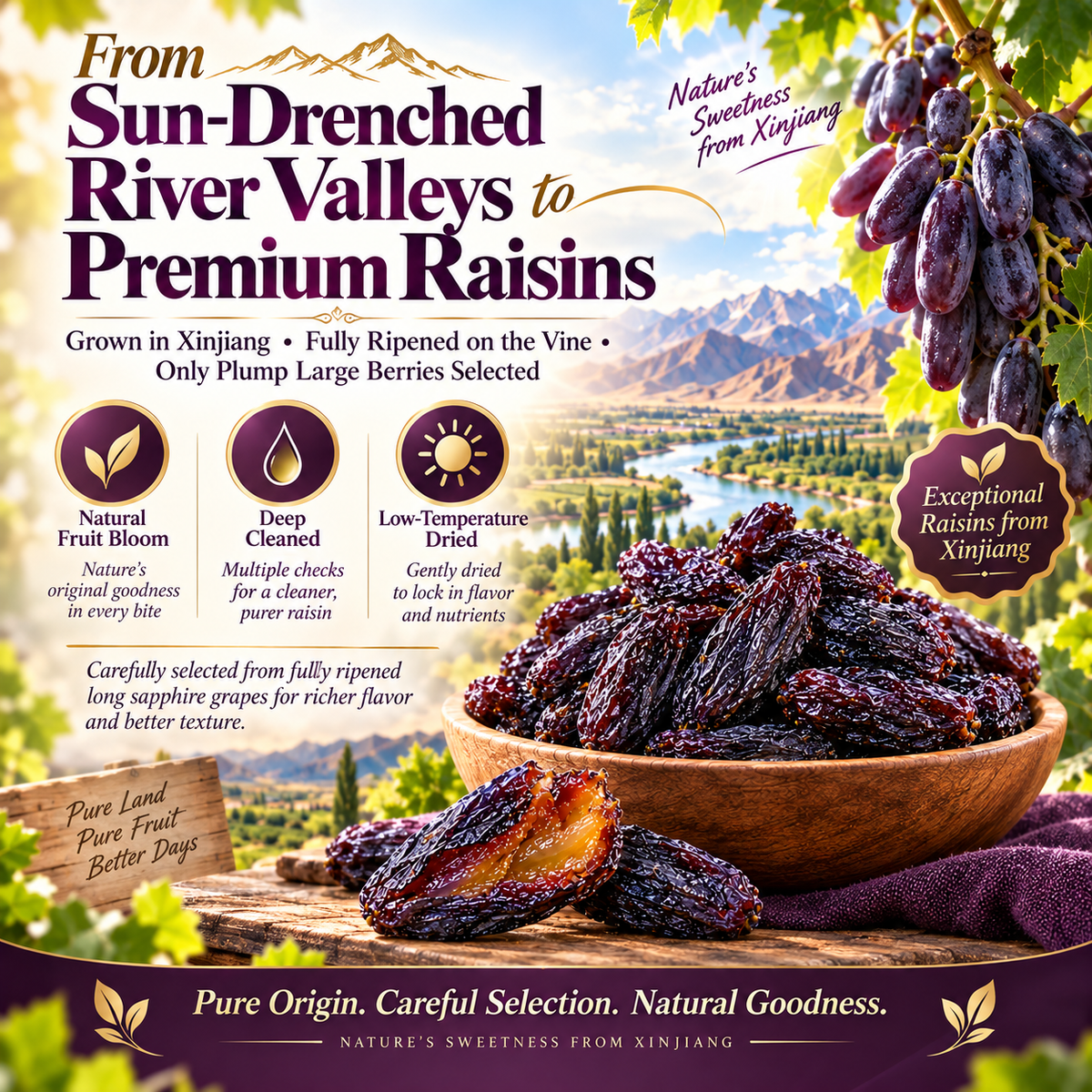 🍇Natural Sapphire Raisins: Guilt-Free Snack to Support Healthy Blood Sugar & Cholesterol-ZRT