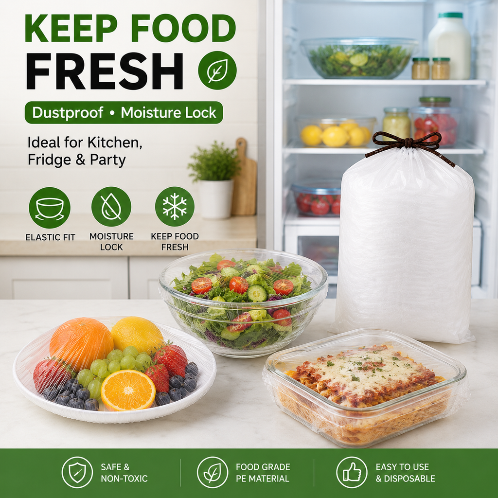 Disposable Stretch Food Covers - Elastic Bowl Covers for Fresh Food Storage-NEX
